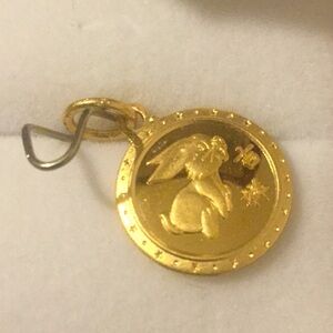 NWOT Solid 24K Gold Rabbit Pendant Charm